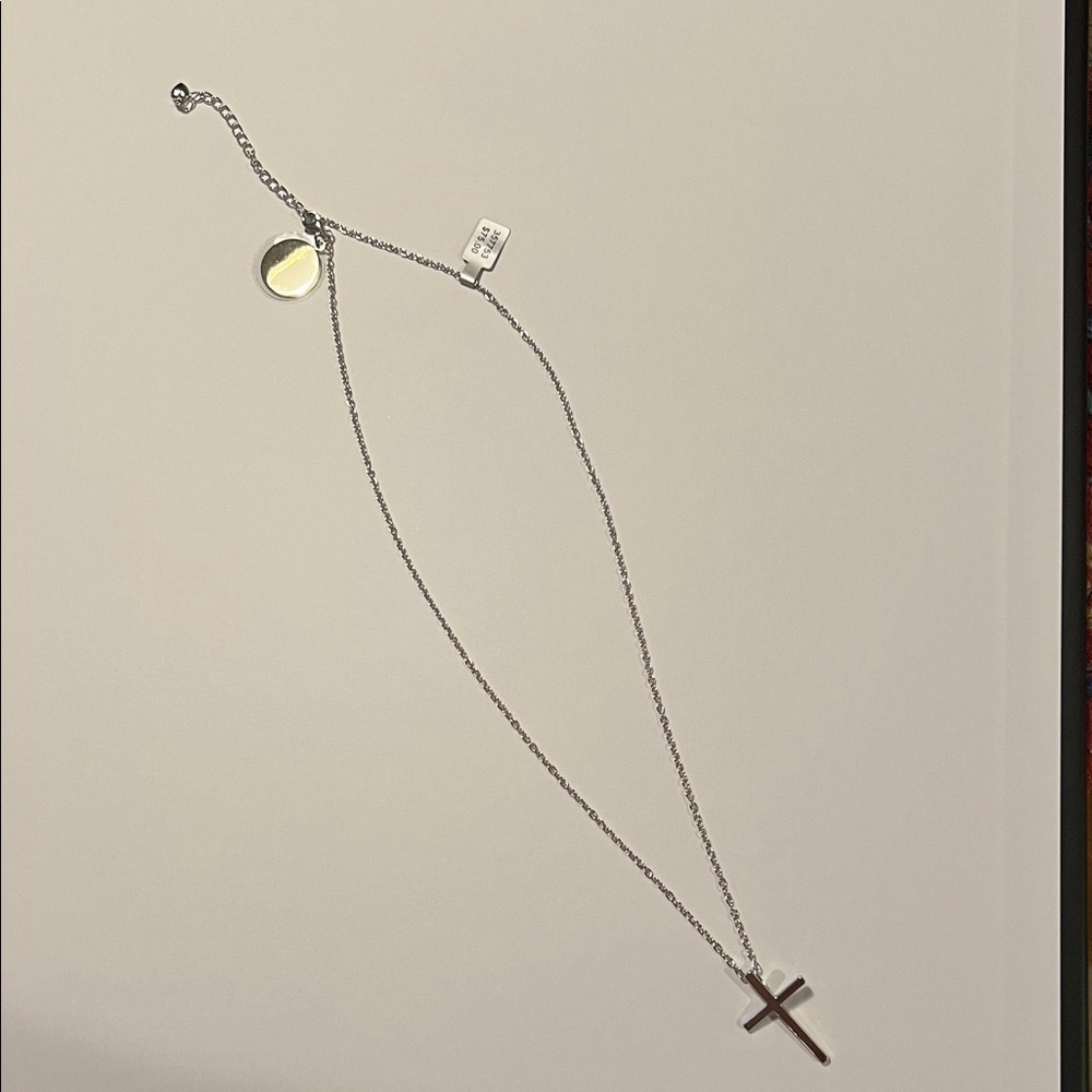 Things Remembered Silver Cross Necklace, 1”, NWT